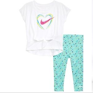 Toddler Girl Nike Front Tie Top & Leggings Set